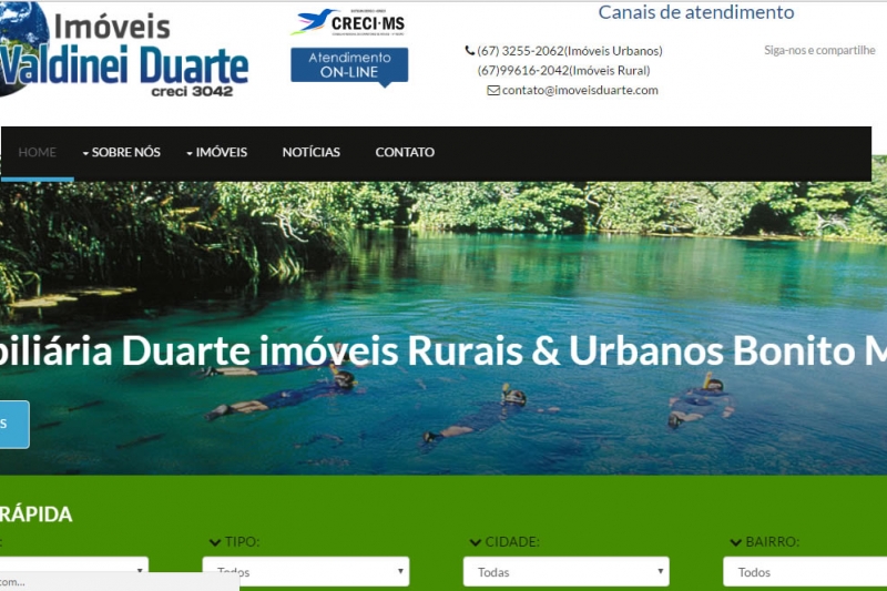 Site imobiliário Duarte Imóveis